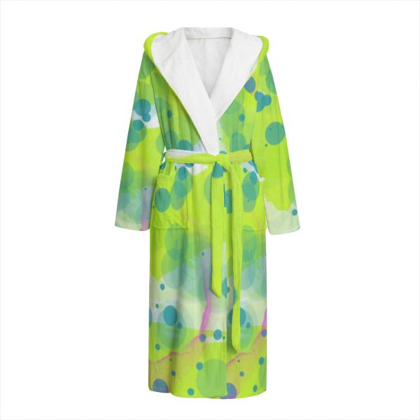 Bunter Bademantel Rex2 aus Flanell – flauschig & farbenfroh, Größen S–2XL